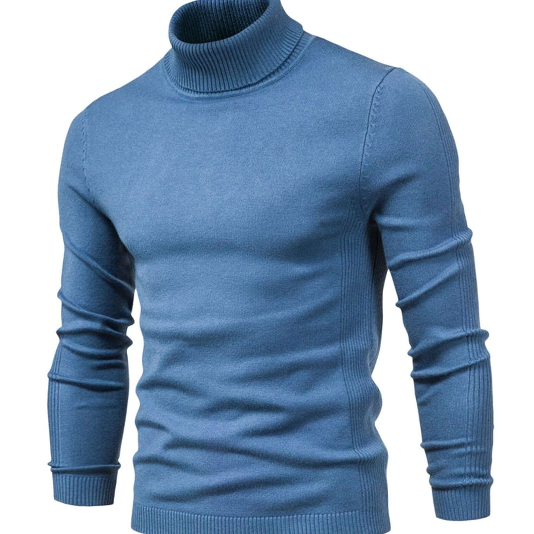Men's Slim-fit Turtleneck Knit Sweater - photo 3