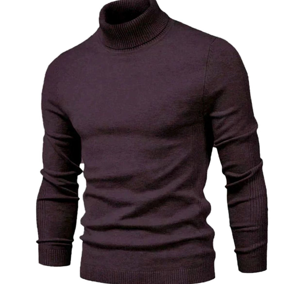 Men's Slim-fit Turtleneck Knit Sweater - photo 4