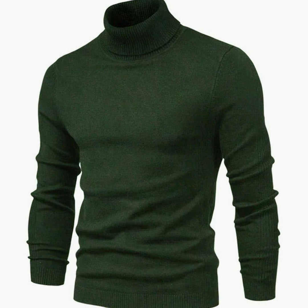 Men's Slim-fit Turtleneck Knit Sweater - photo 5