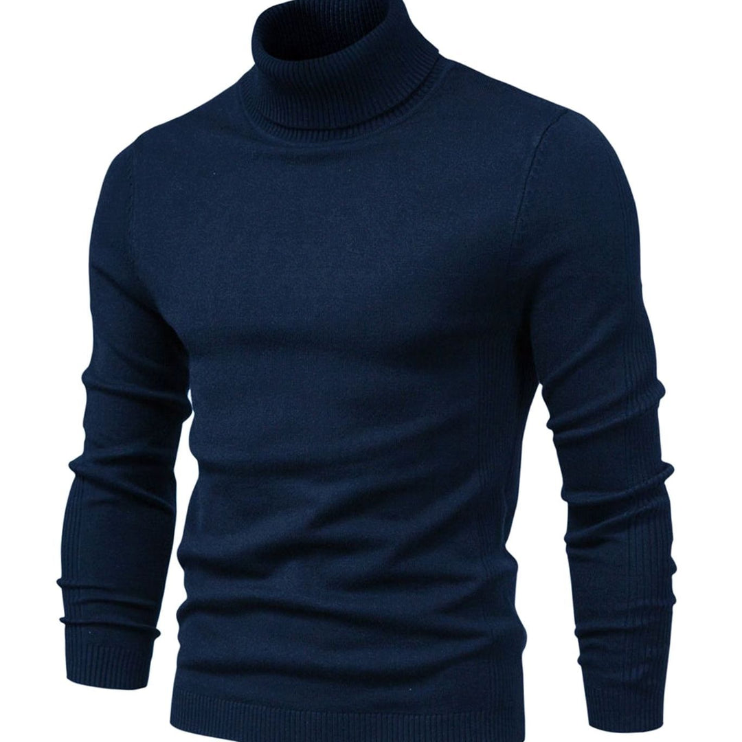 Men's Slim-fit Turtleneck Knit Sweater - photo 7