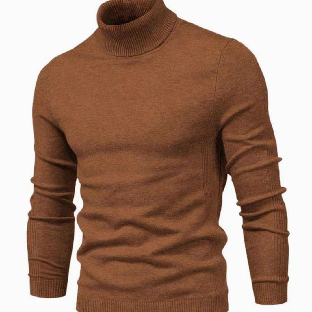 Men's Slim-fit Turtleneck Knit Sweater - photo 8