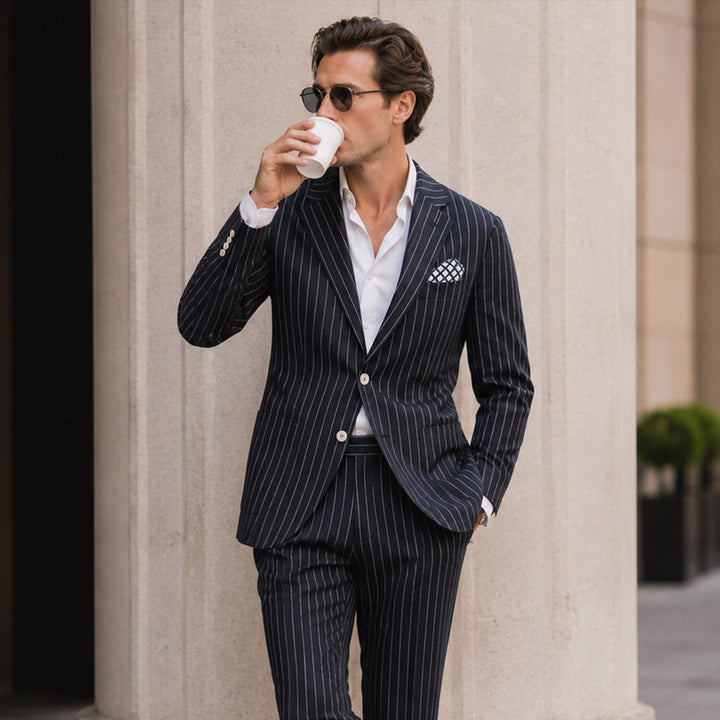 Men's Striped Lightweight Linen Blend Blazer - photo 11