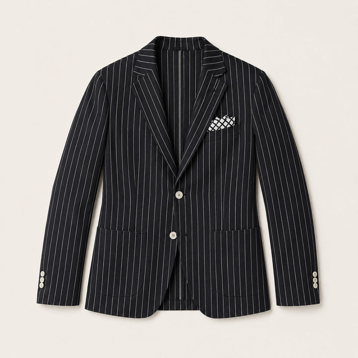 Men's Striped Lightweight Linen Blend Blazer - photo 6