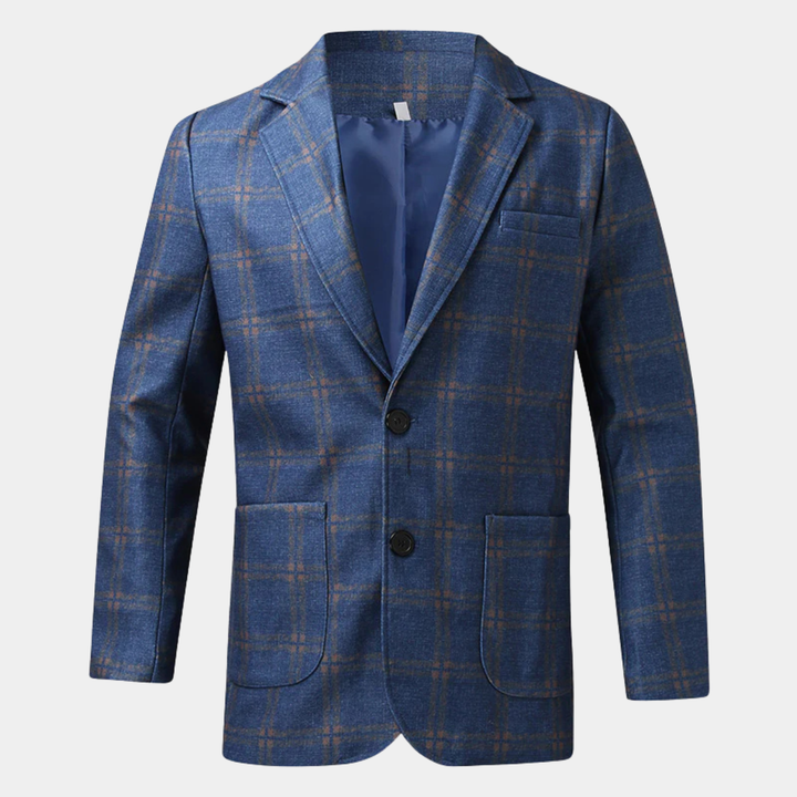 Men's Tailored Fit Suit Plaid Blazer - photo 1