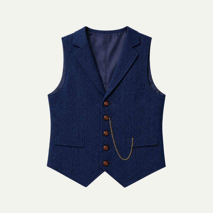 Men's Tailored Tweed Waistcoat Gilet - photo 1