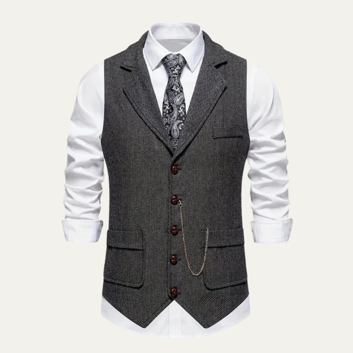 Men's Tailored Tweed Waistcoat Gilet - photo 8