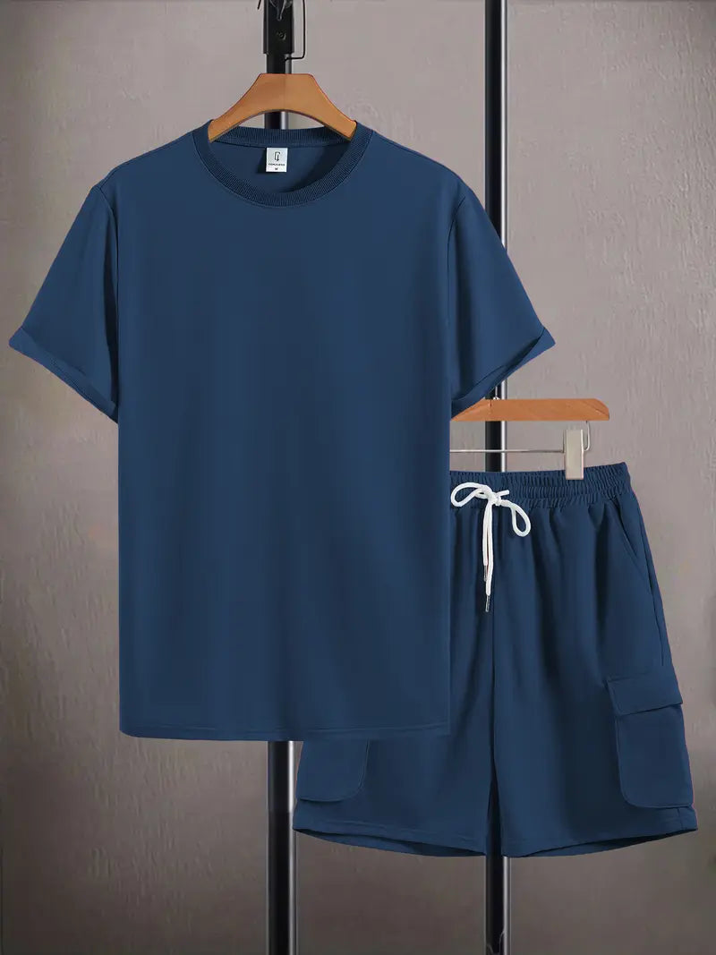 Men's Tee and Cargo Shorts Two-Piece Set - photo 5