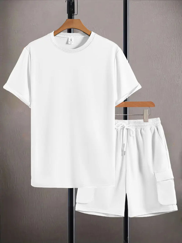Men's Tee and Cargo Shorts Two-Piece Set - photo 7