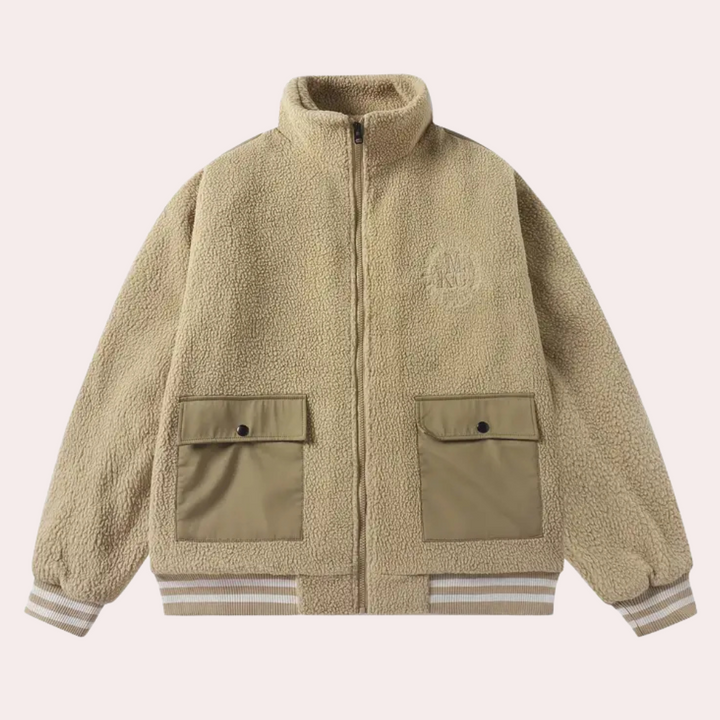 Men's Fleece Zip-Front Jacket with Flap Pockets - photo 1