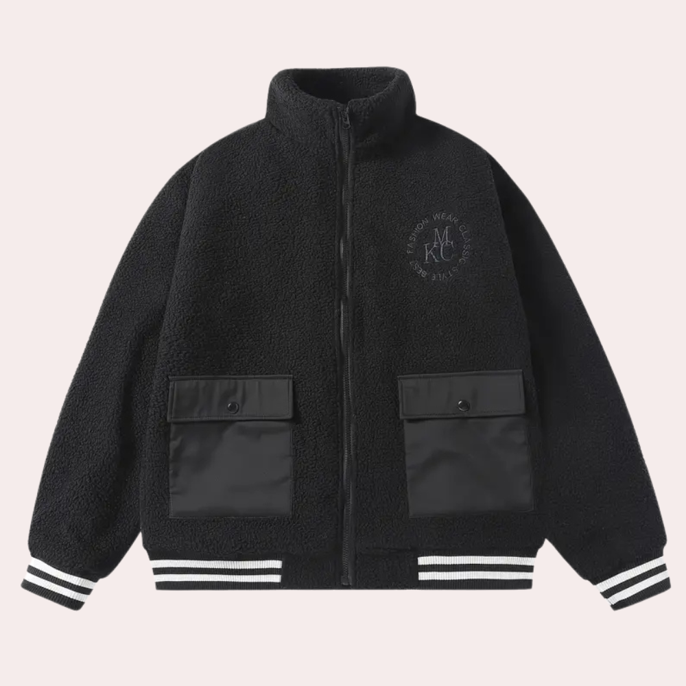 Men's Fleece Zip-Front Jacket with Flap Pockets - photo 2