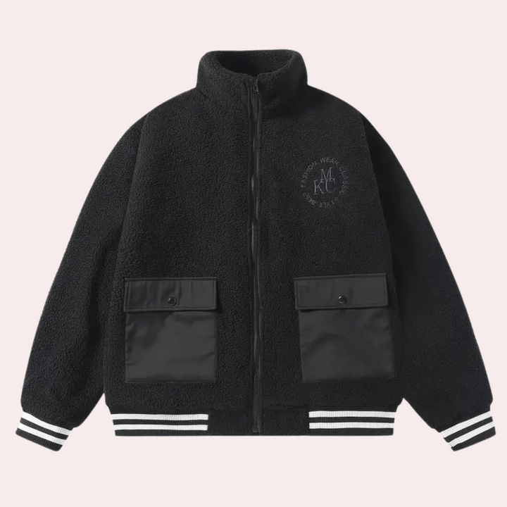 Men's Fleece Zip-Front Jacket with Flap Pockets - photo 2