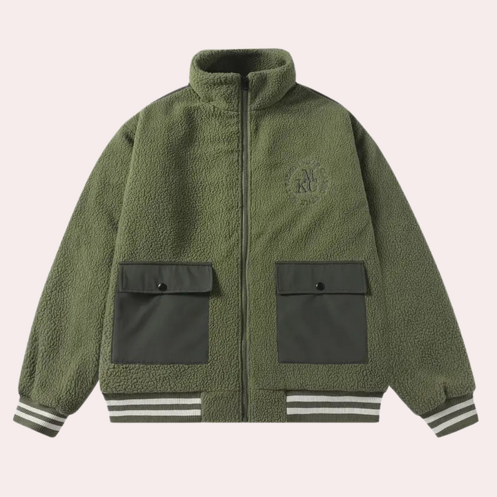 Men's Fleece Zip-Front Jacket with Flap Pockets - photo 3