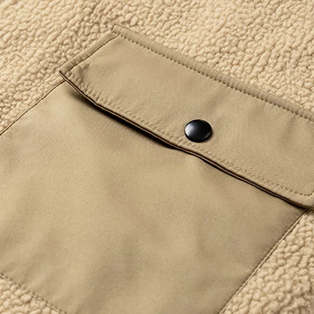 Men's Fleece Zip-Front Jacket with Flap Pockets - photo 4