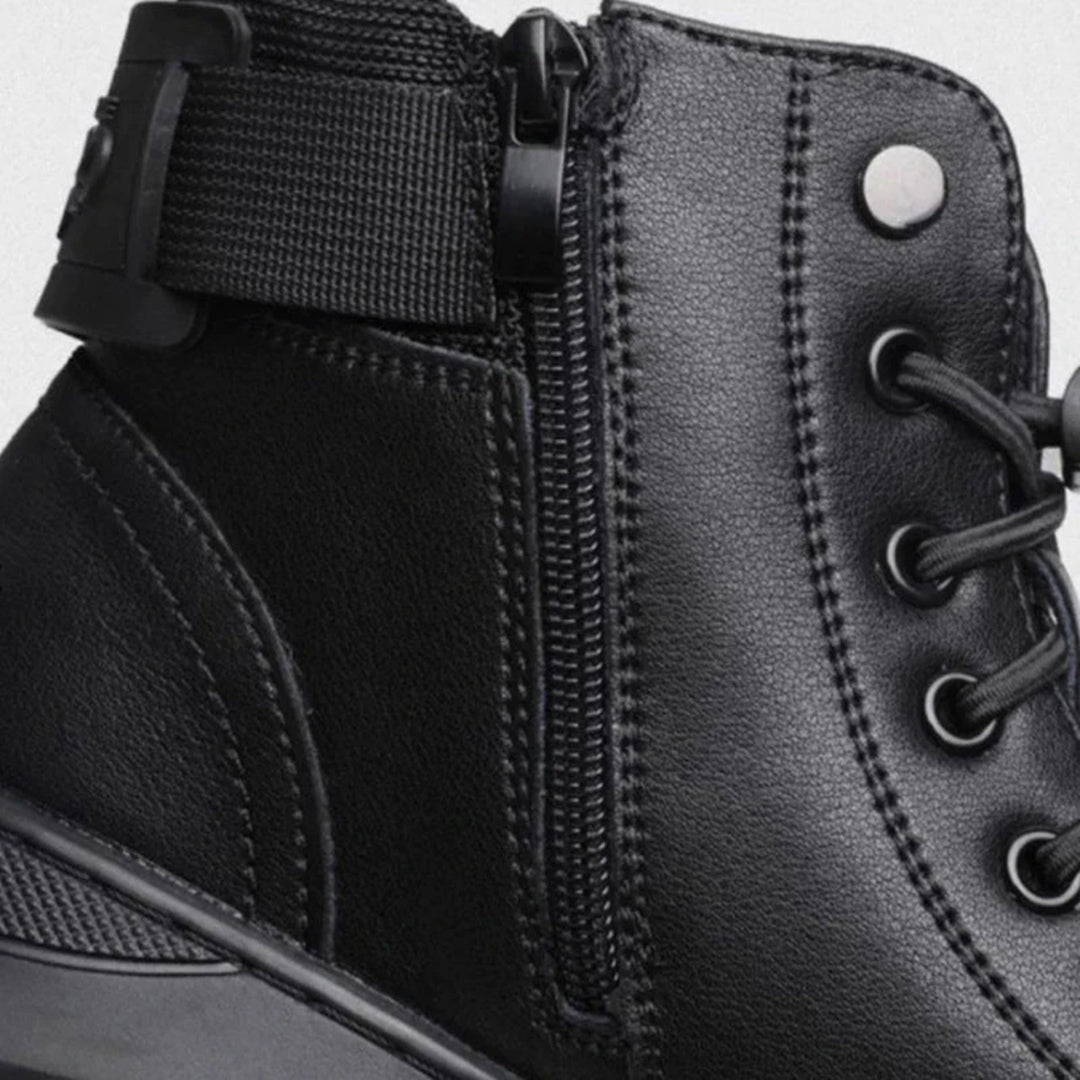Men's Lace-Up High-Top Boots with Buckle Strap - photo 12