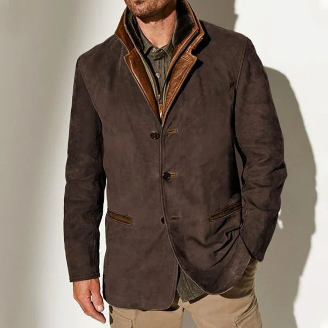 Men's Wool Blend Button-Up Jacket - photo 3