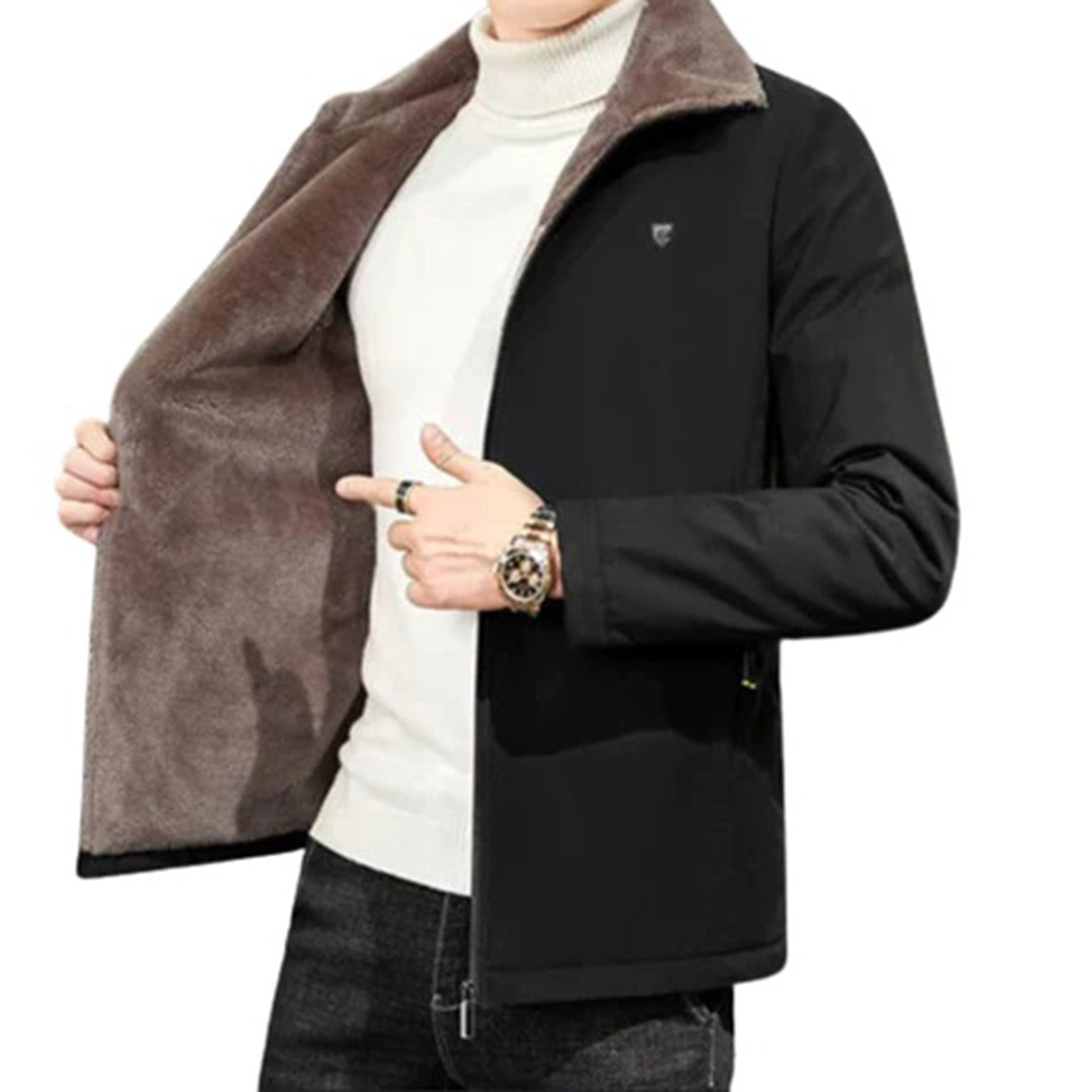 Men's Wool-Blend Long Winter Coat - photo 2
