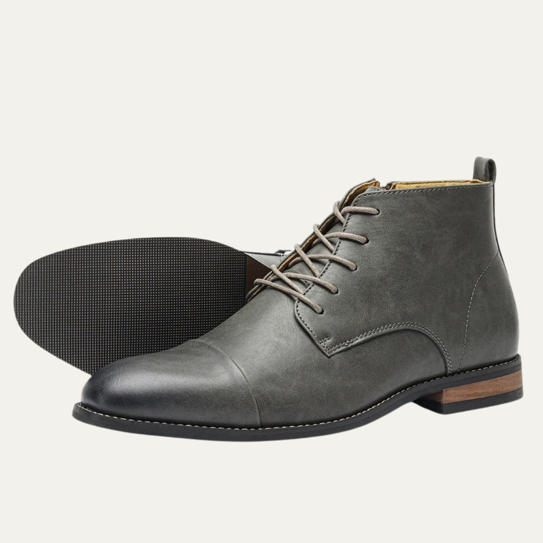 Men's Zip-Front Grip Sole Ankle Boots - photo 1