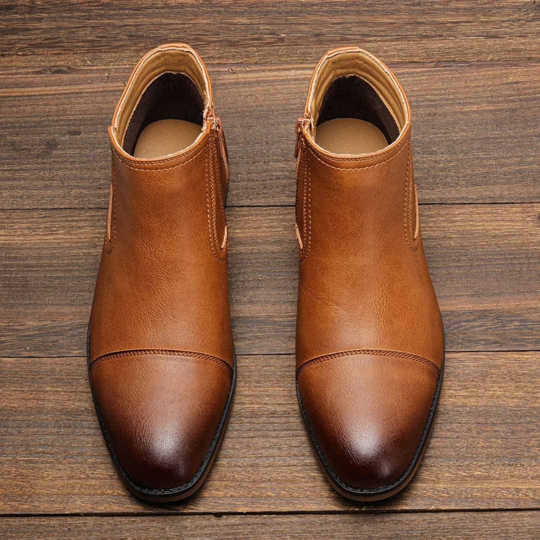 Men's Zip-Front Grip Sole Ankle Boots - photo 10