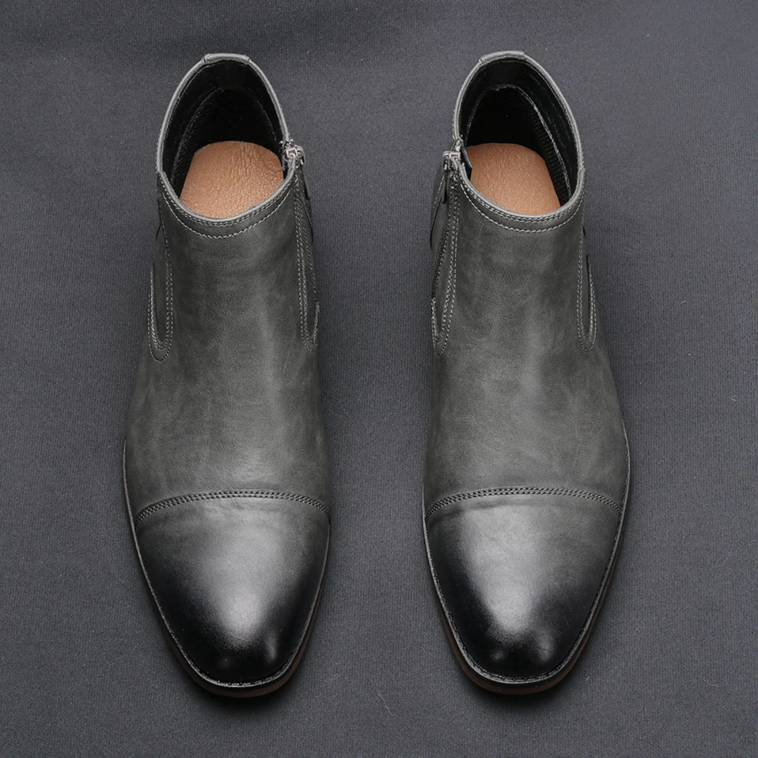 Men's Zip-Front Grip Sole Ankle Boots - photo 11