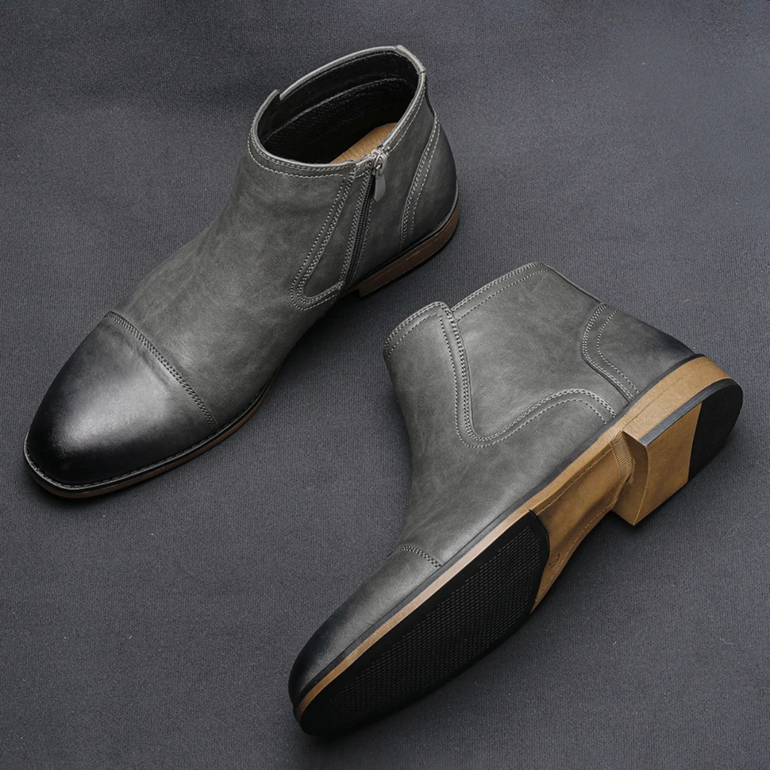 Men's Zip-Front Grip Sole Ankle Boots - photo 12