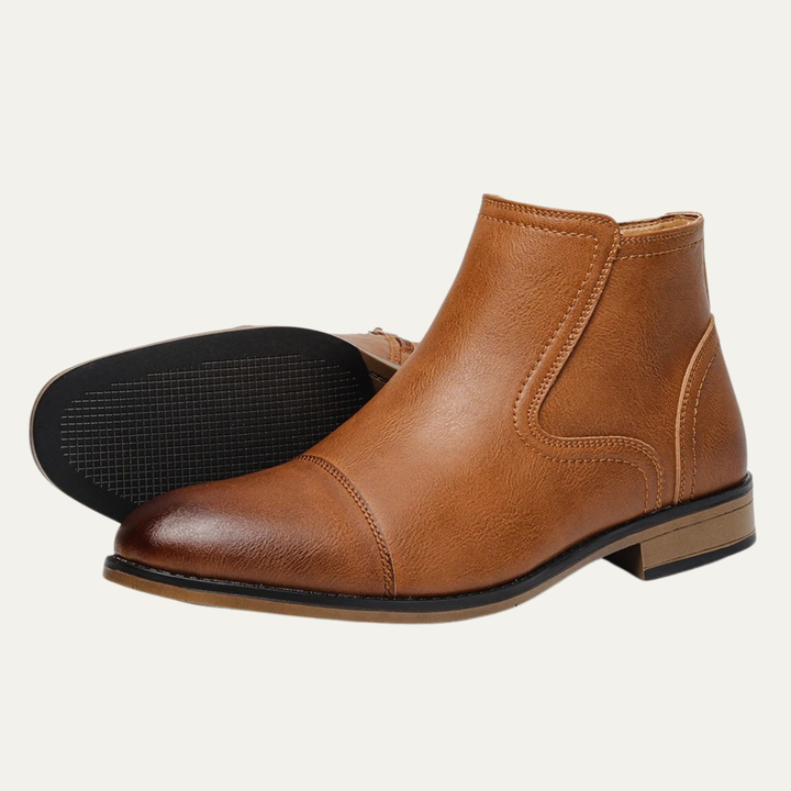 Men's Zip-Front Grip Sole Ankle Boots - photo 2