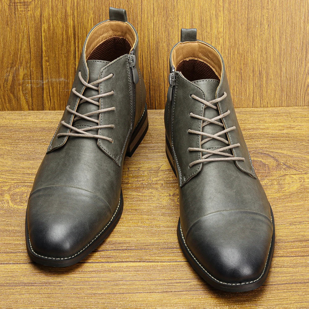 Men's Zip-Front Grip Sole Ankle Boots - photo 4