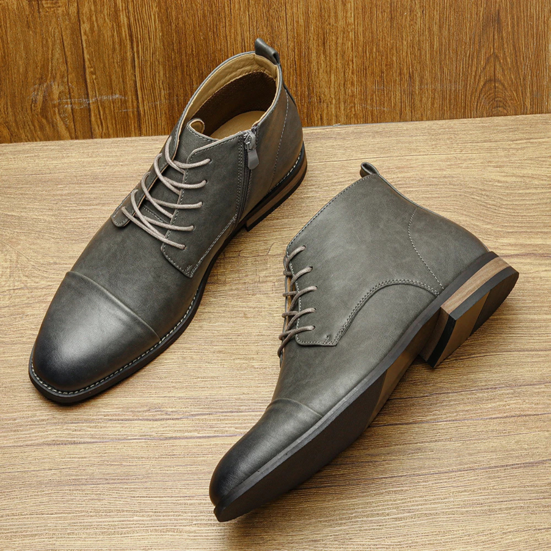 Men's Zip-Front Grip Sole Ankle Boots - photo 5