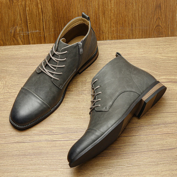 Men's Zip-Front Grip Sole Ankle Boots - photo 5