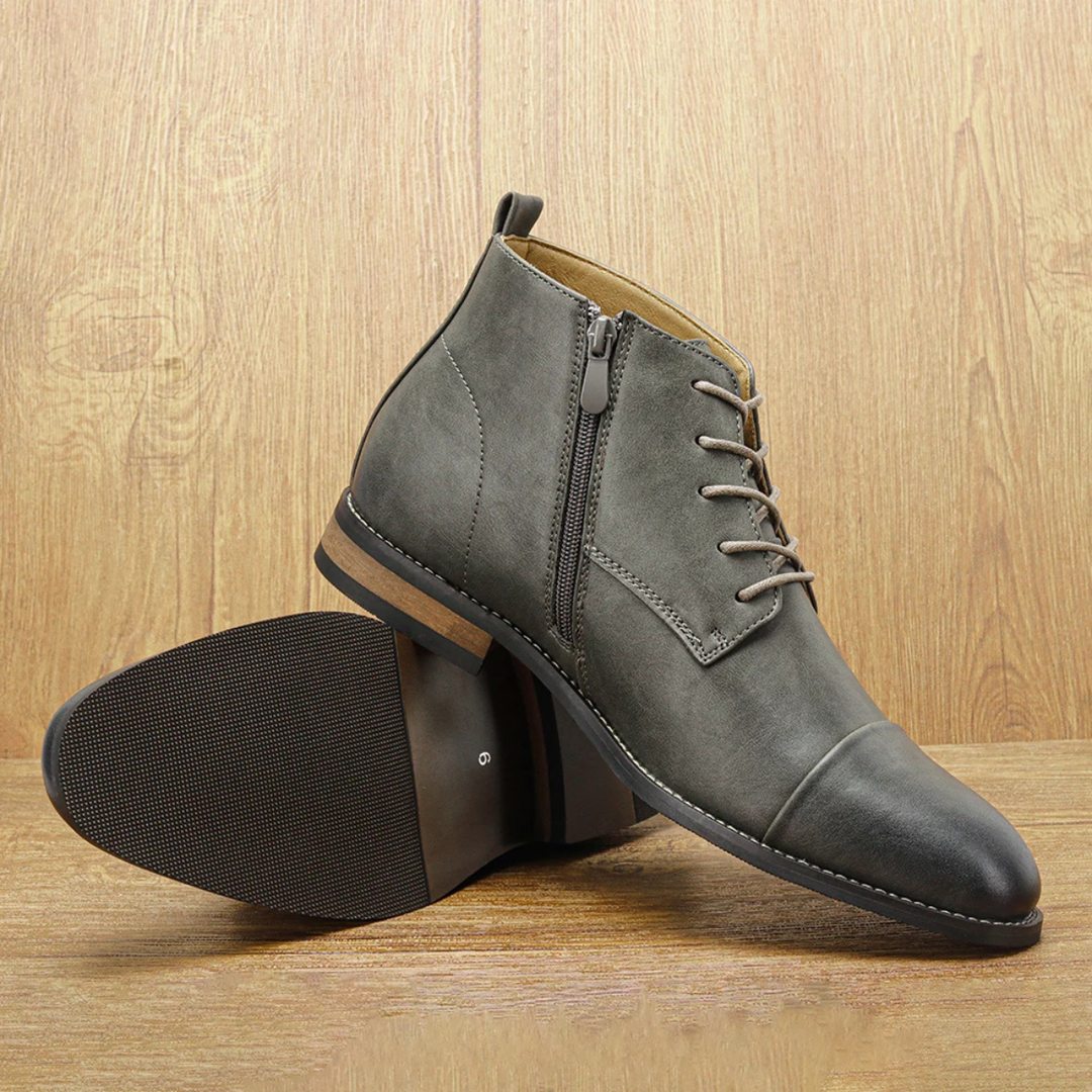 Men's Zip-Front Grip Sole Ankle Boots - photo 6