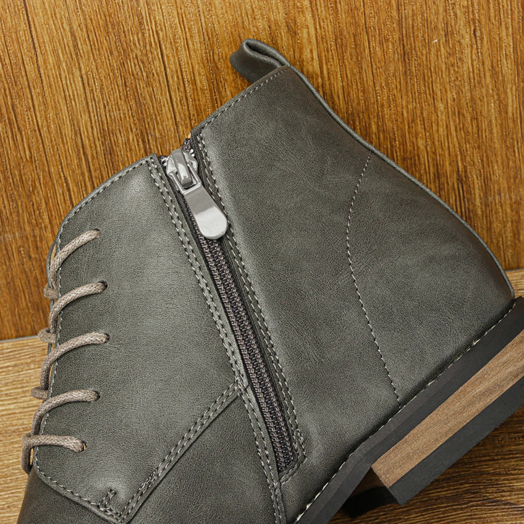 Men's Zip-Front Grip Sole Ankle Boots - photo 7