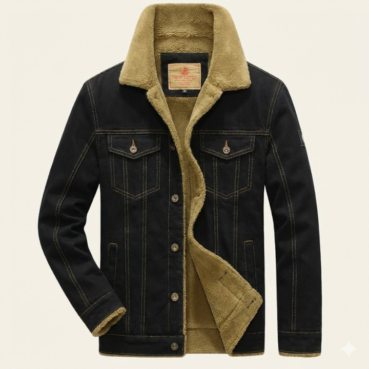 Men's Sherpa Collar Denim Jacket