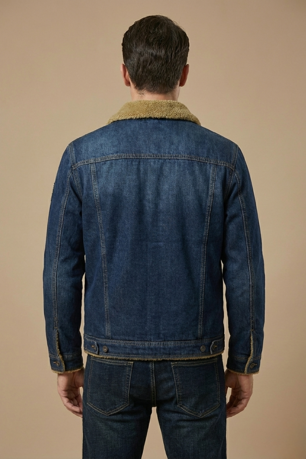 Men's Sherpa Collar Denim Jacket