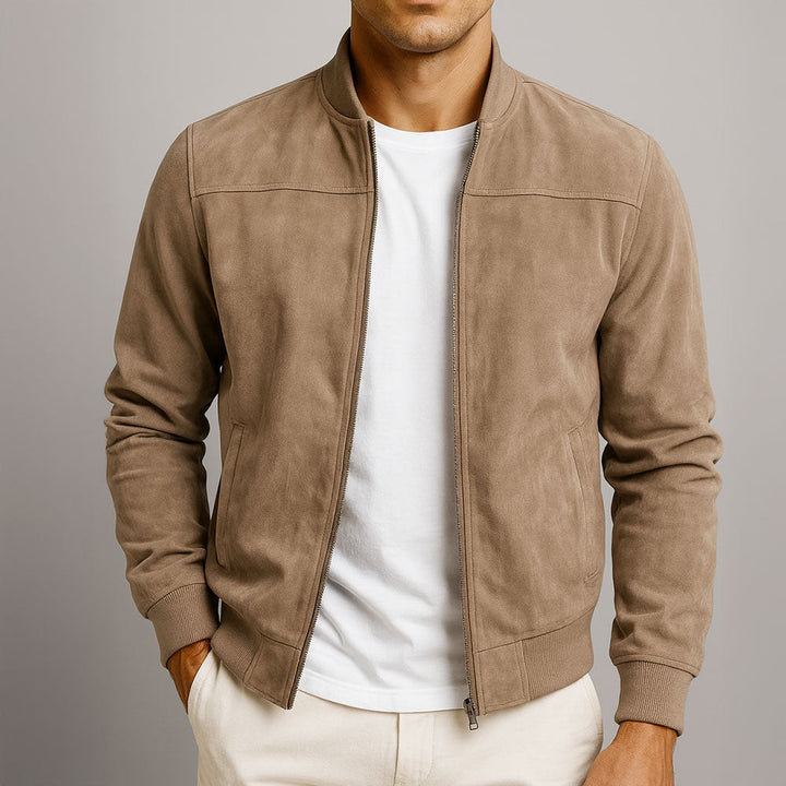 Gareth - Men's Bomber Jacket with Stand Collar