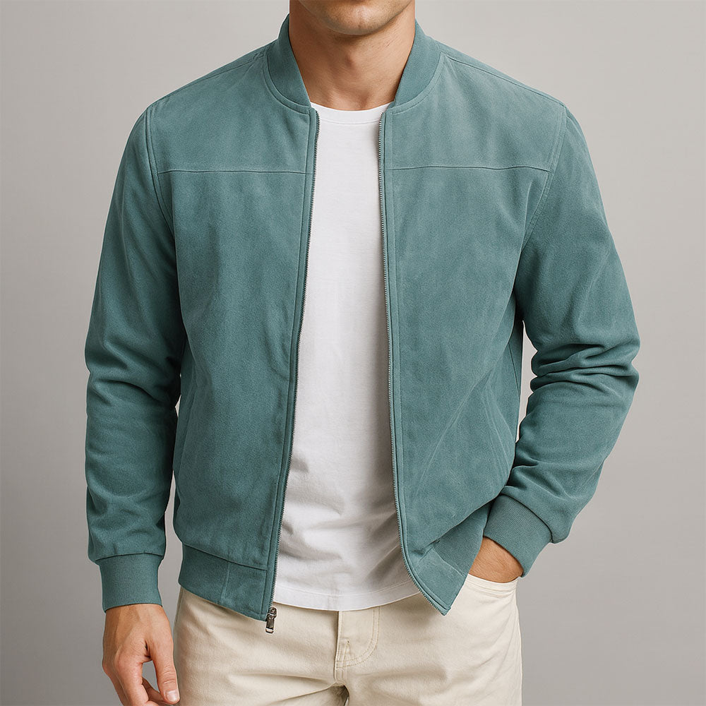 Gareth - Men's Bomber Jacket with Stand Collar