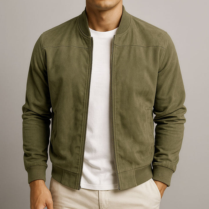 Gareth - Men's Bomber Jacket with Stand Collar