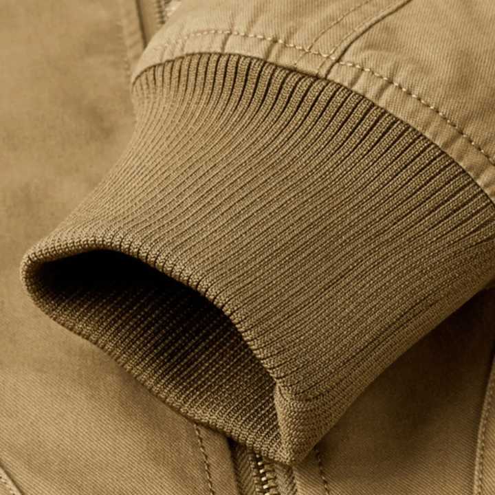 Men's Bomber Jacket with Zip Front and Side Pockets and Relaxed Fit