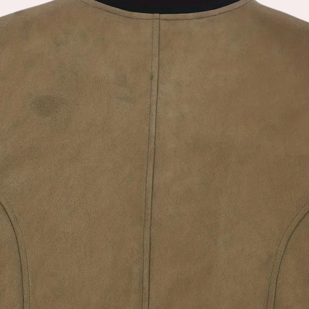 Men's Bomber Jacket with Ribbed Cuffs and Sleeve Pocket