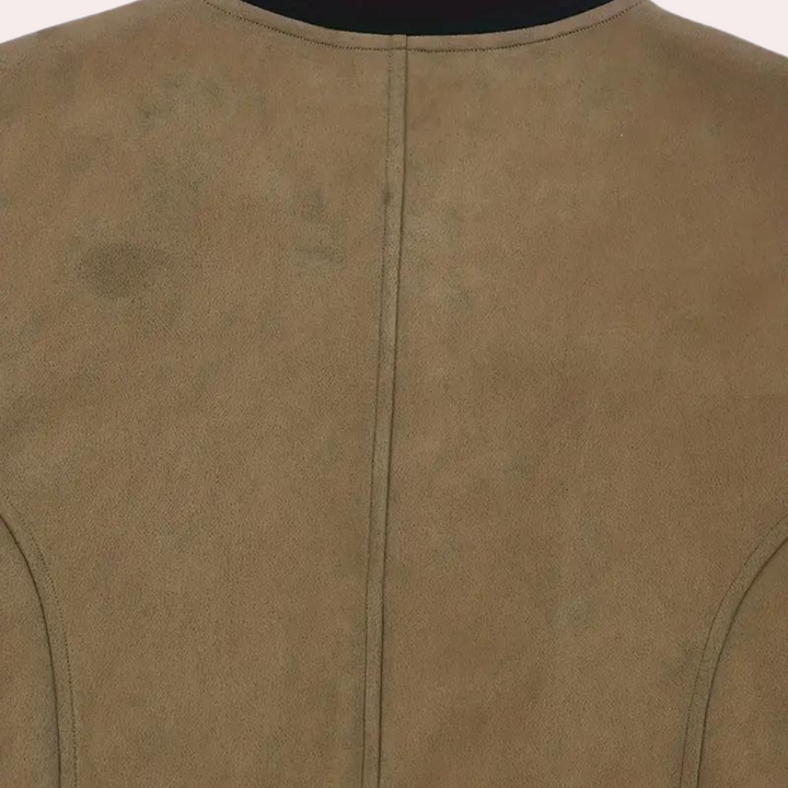 Men's Bomber Jacket with Ribbed Cuffs and Sleeve Pocket