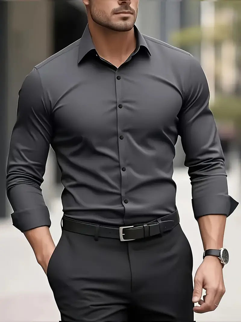 Men's Breathable Non-Iron Shirt with a Button Front – view 6