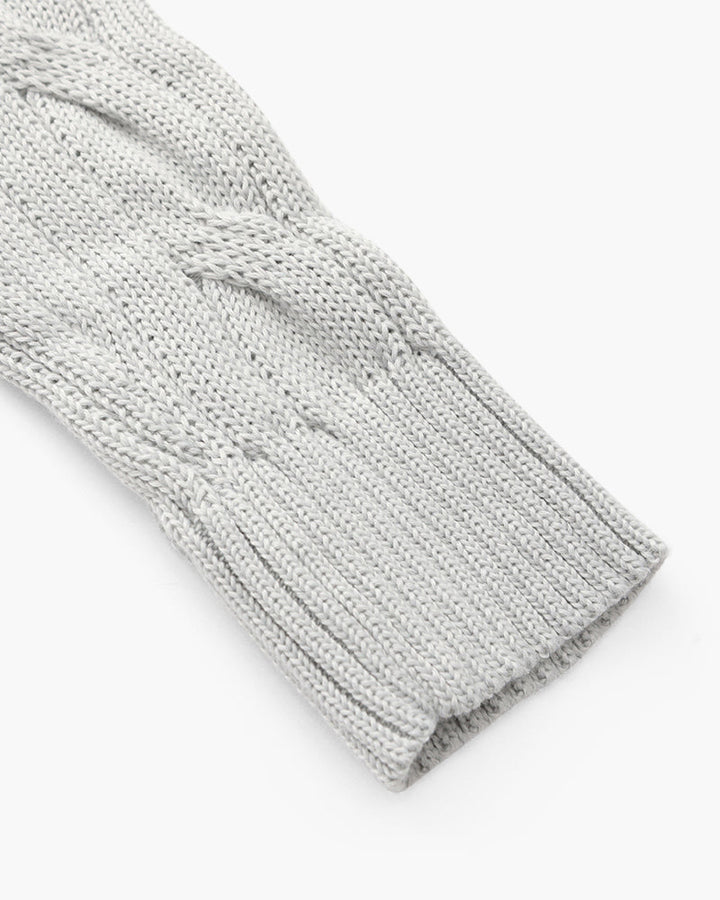 Men's Cable Knit Half-Zip Jumper with Ribbed Trims