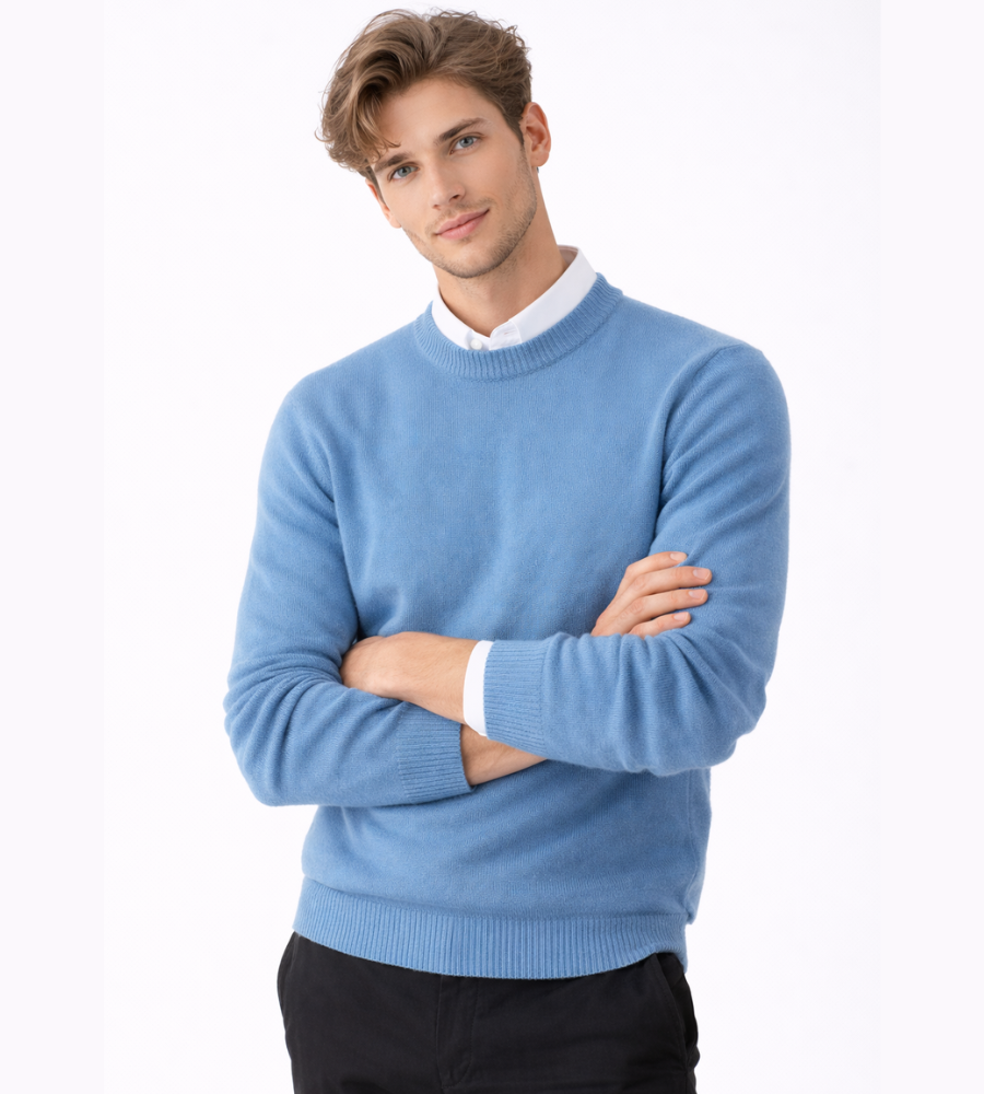 Men's Classic Longline Knitted Jumper for Layering