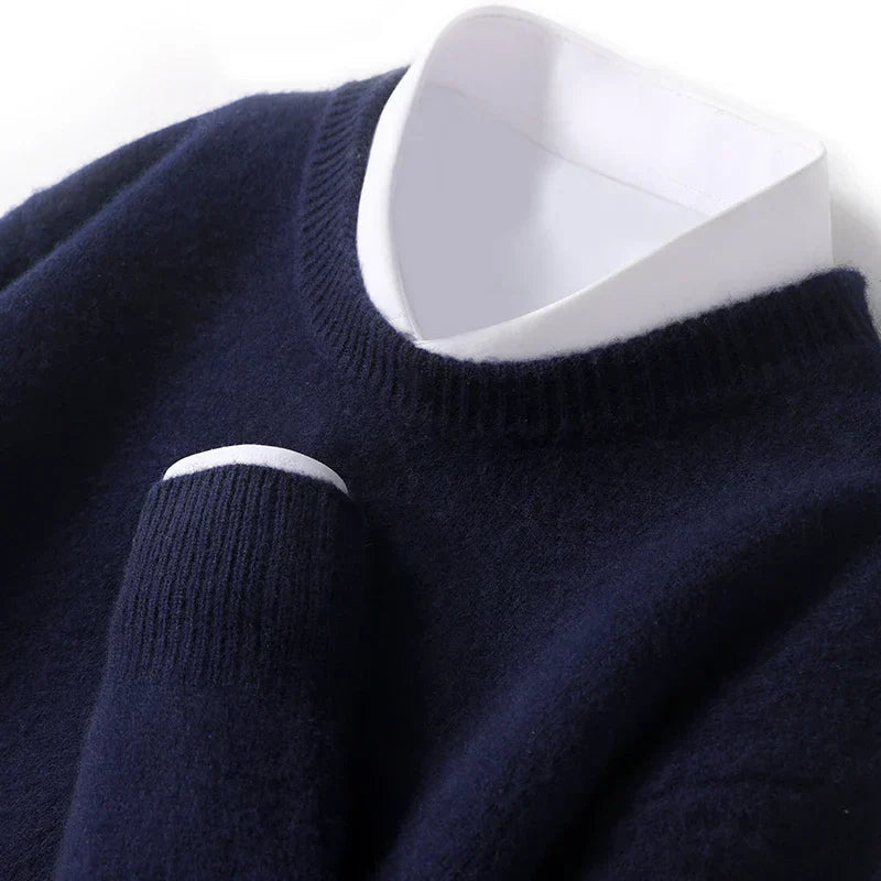 Men's Classic Longline Knitted Jumper for Layering – view 16