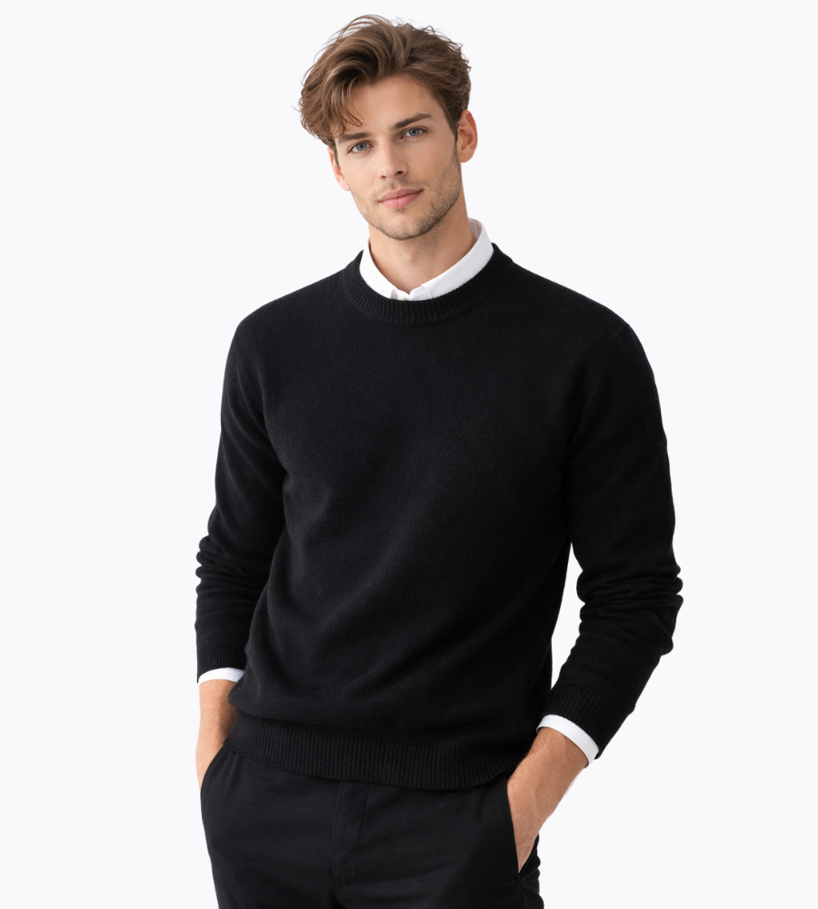 Men's Classic Longline Knitted Jumper for Layering – view 2