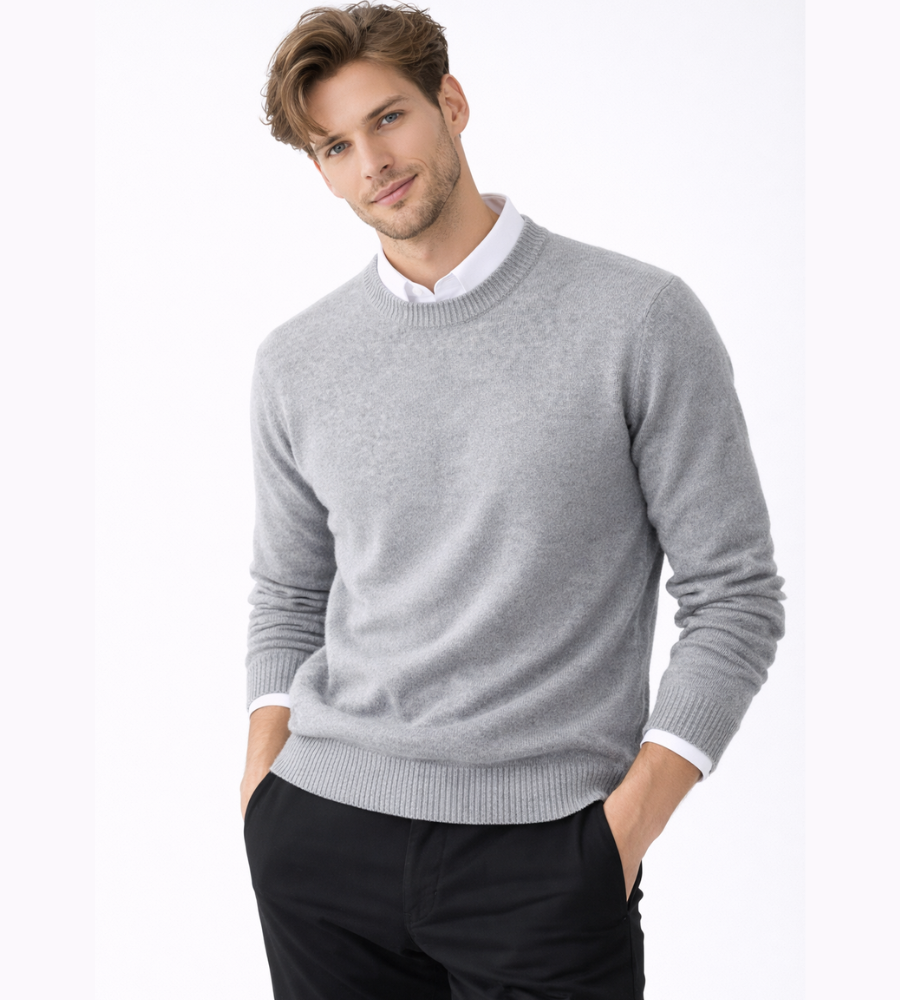 Men's Classic Longline Knitted Jumper for Layering – view 5