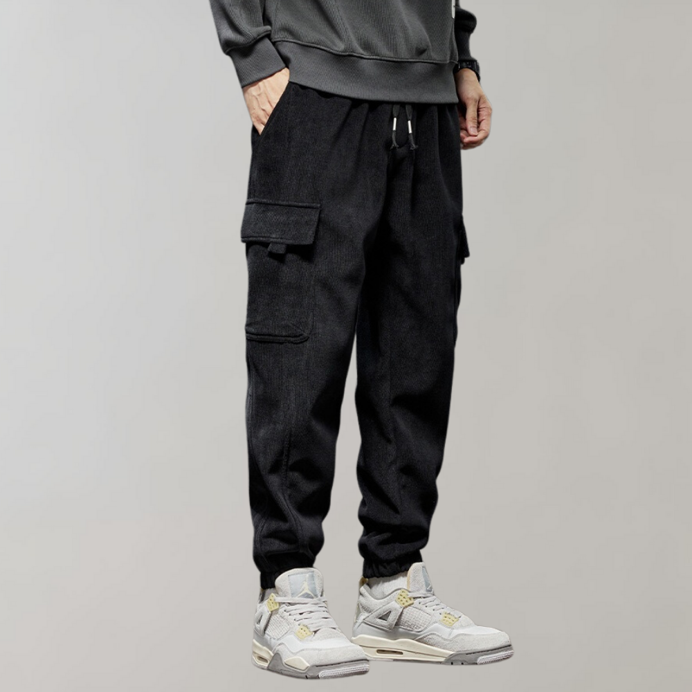 Ben - Men's Corduroy Cargo Trousers Relaxed Fit