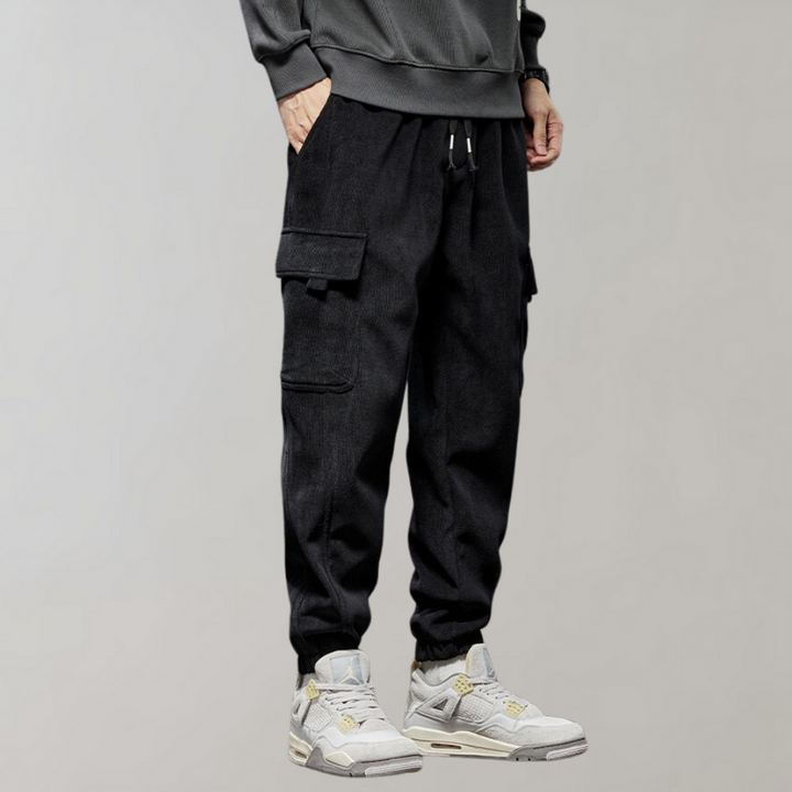 Ben - Men's Corduroy Cargo Trousers Relaxed Fit