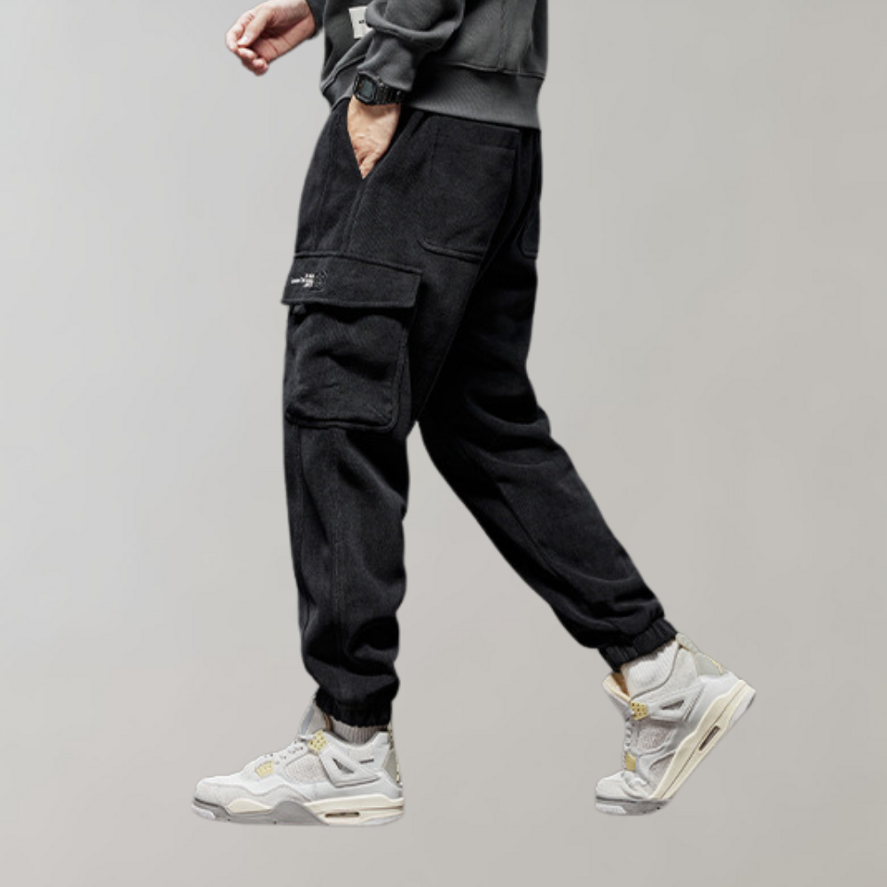 Ben - Men's Corduroy Cargo Trousers Relaxed Fit