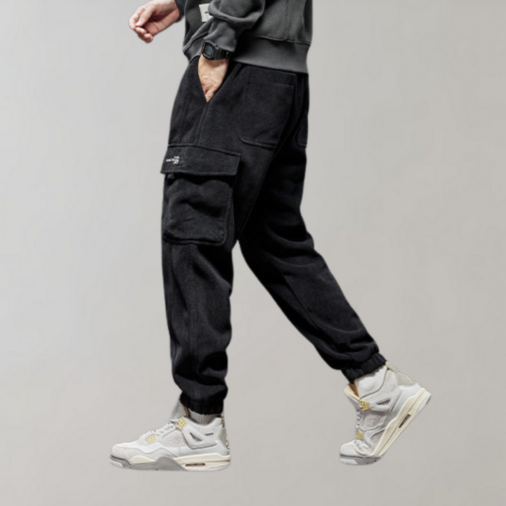 Ben - Men's Corduroy Cargo Trousers Relaxed Fit