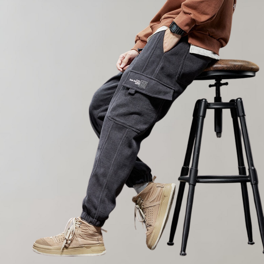Ben - Men's Corduroy Cargo Trousers Relaxed Fit