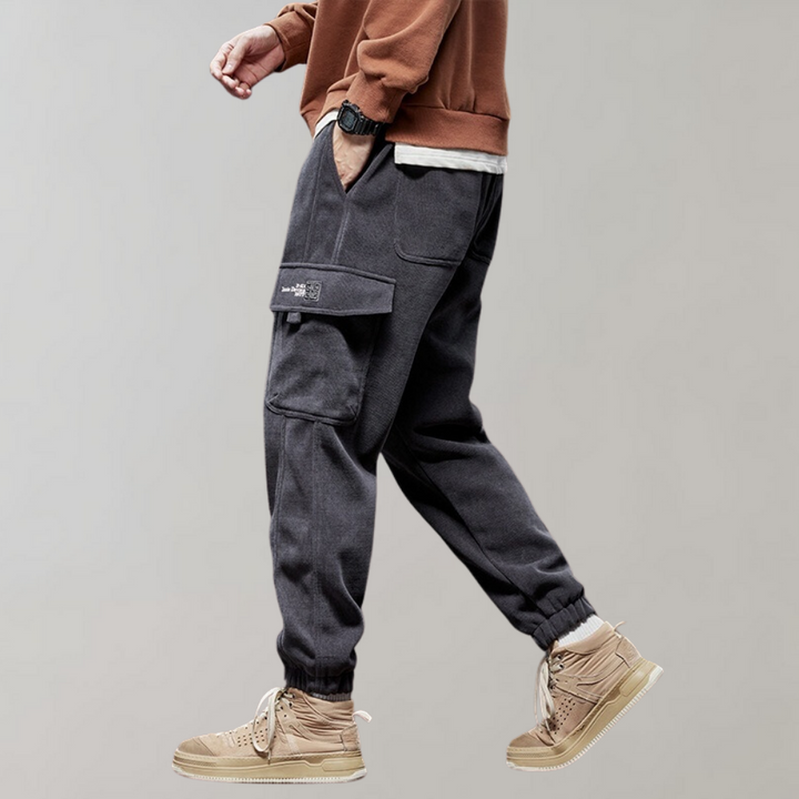 Ben - Men's Corduroy Cargo Trousers Relaxed Fit